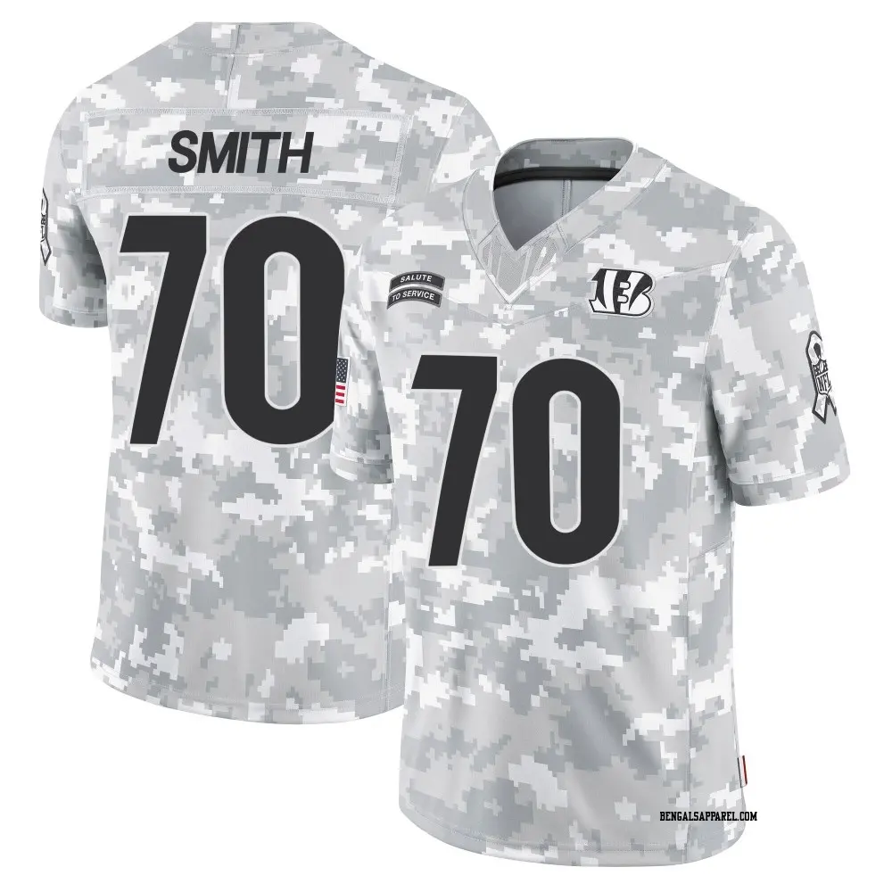 Limited Arctic Camo Men's D'Ante Smith Cincinnati Bengals 2024 Salute to Service Jersey