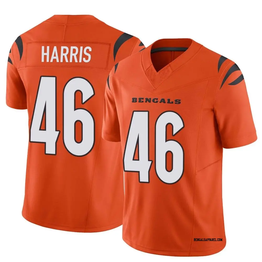 Limited Orange Men's Clark Harris Cincinnati Bengals Vapor F.U.S.E. Jersey