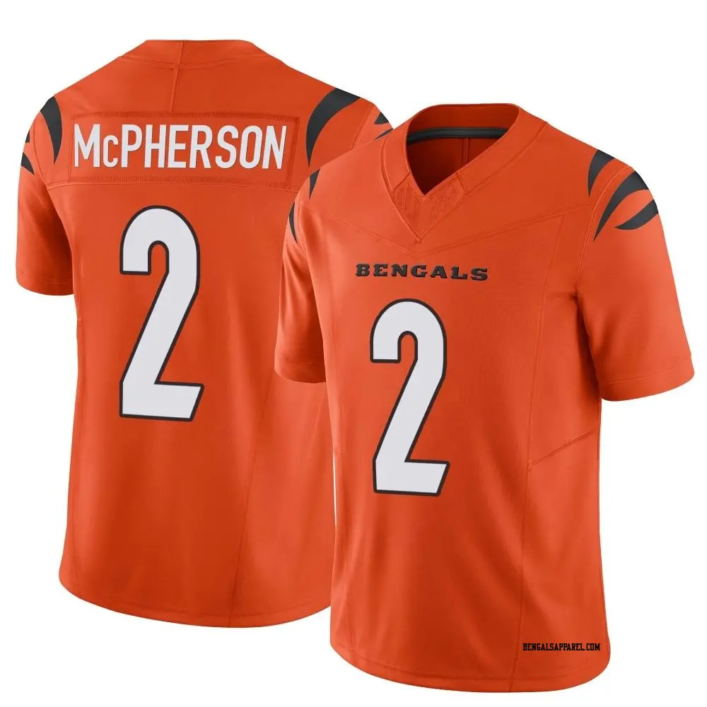 Limited Orange Men's Evan McPherson Cincinnati Bengals Vapor F.U.S.E. Jersey